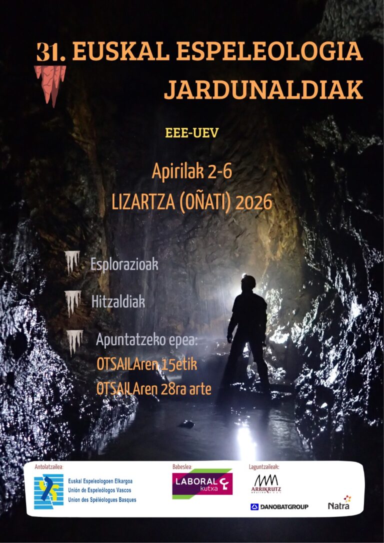 Euskal Espeleologia Jardunaldietarako deia